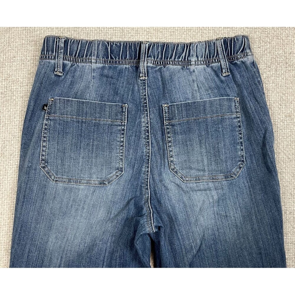 Judy Blue Jeans Womens 7/28 Blue Jogger High Rise Tapered Denim Pants Drawstring - Picture 5 of 12